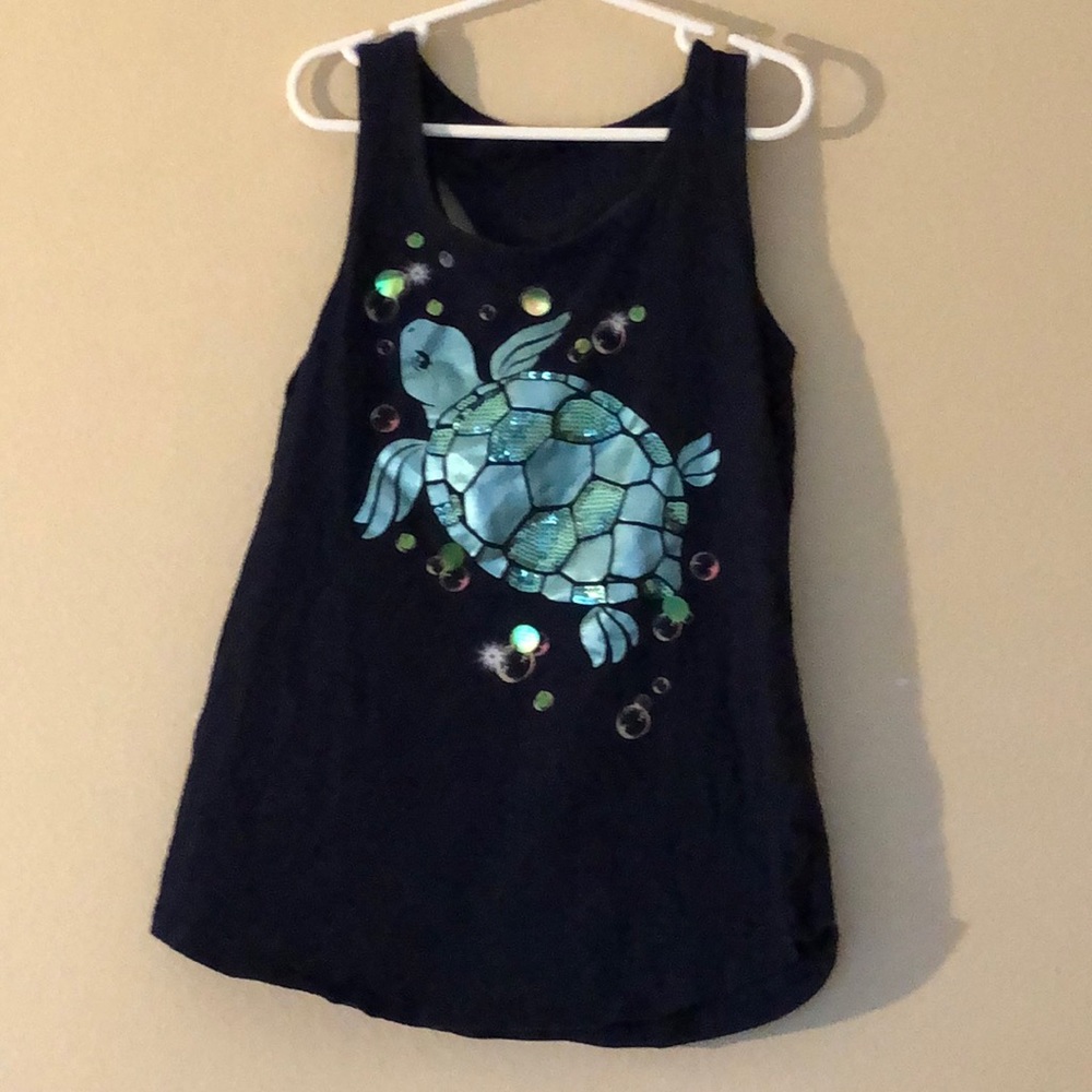 justice girls turtle tank top